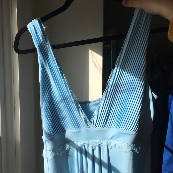 BLUE ASOS DESIGN LACE TRIM Prom dress - Picture 4 of 5